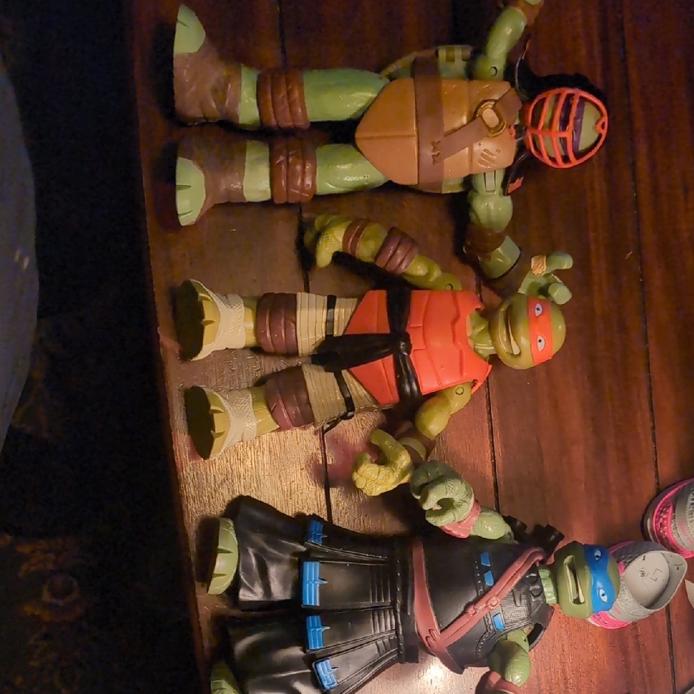 Ninja Turtle Action Figure Set - Green, Orange, Black